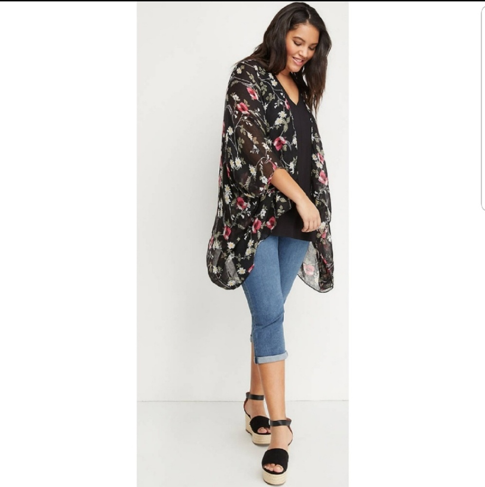 NWT Lane Bryant floral kimono